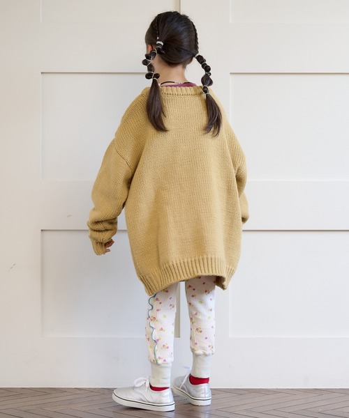 HOGAN RANCH WEAR（ホーガンランチウエア）の「フラワーワッフルメローレギンス（80～150cm）（レギンス/スパッツ・キッズ・オフホワイト/ブラウン/グレー・80/90/100/110/120/130/140/150）」の8枚目の写真