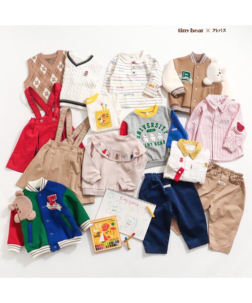 apres les cours（アプレレクール）の「tiny bear 2柄シャツ（シャツ/ブラウス・キッズ・ストライプ/チェック・110/100/80/90/120）」の5枚目の写真
