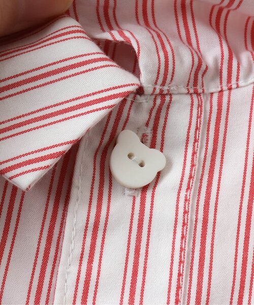 apres les cours（アプレレクール）の「tiny bear 2柄シャツ（シャツ/ブラウス・キッズ・ストライプ/チェック・110/100/80/90/120）」の10枚目の写真