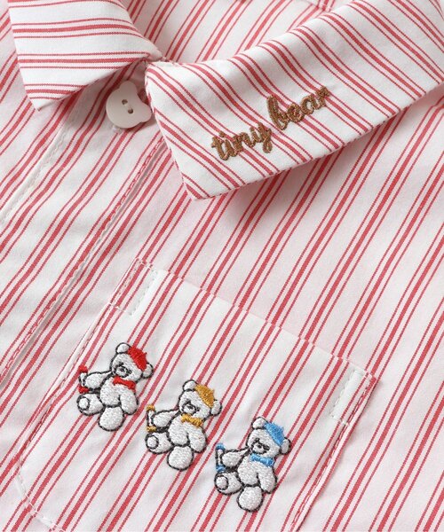 apres les cours（アプレレクール）の「tiny bear 2柄シャツ（シャツ/ブラウス・キッズ・ストライプ/チェック・110/100/80/90/120）」の11枚目の写真