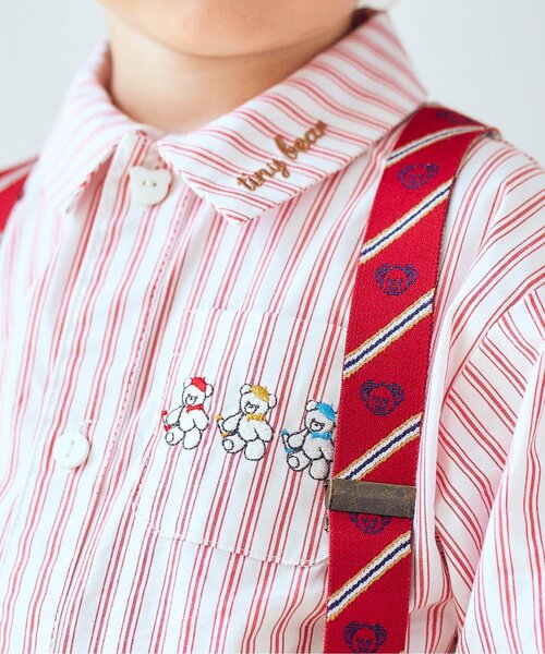 apres les cours（アプレレクール）の「tiny bear 2柄シャツ（シャツ/ブラウス・キッズ・ストライプ/チェック・110/100/80/90/120）」の22枚目の写真