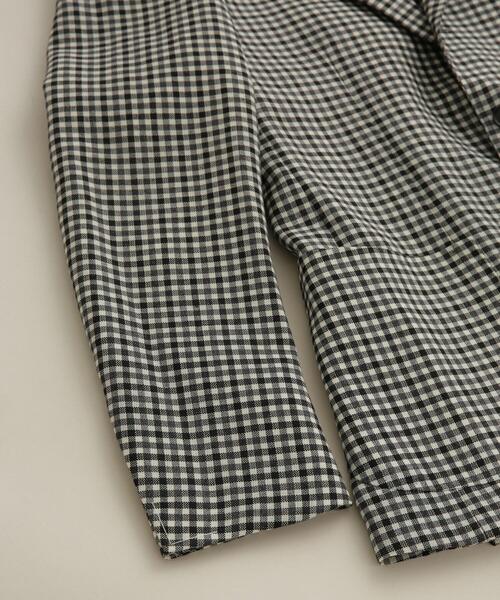 RING JACKET（リングジャケット）の「RING JACKET/別注M＆EVANS ギンガムチェック 3Bシングルジャケット（テーラードジャケット・メンズ・ブラック・44/50/46/48/42）」の6枚目の写真