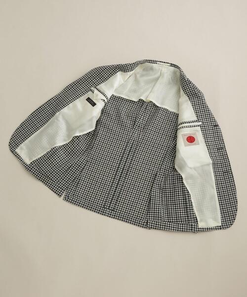 RING JACKET（リングジャケット）の「RING JACKET/別注M＆EVANS ギンガムチェック 3Bシングルジャケット（テーラードジャケット・メンズ・ブラック・44/50/46/48/42）」の7枚目の写真