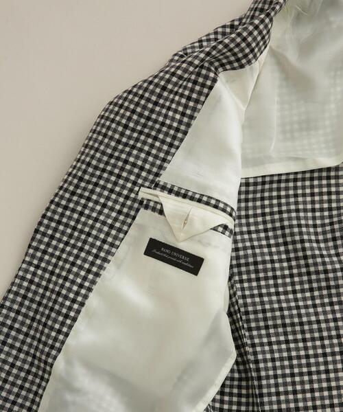 RING JACKET（リングジャケット）の「RING JACKET/別注M＆EVANS ギンガムチェック 3Bシングルジャケット（テーラードジャケット・メンズ・ブラック・44/50/46/48/42）」の8枚目の写真