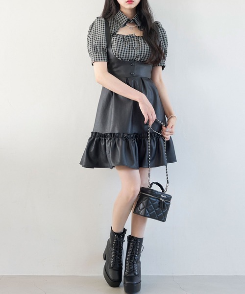 TITTY&CO.（ティティーアンドコー）の「【2色展開】バストアップフリルジャンパースカート（ジャンパースカート・レディース・マルチ/ブラック・FREE）」の20枚目の写真