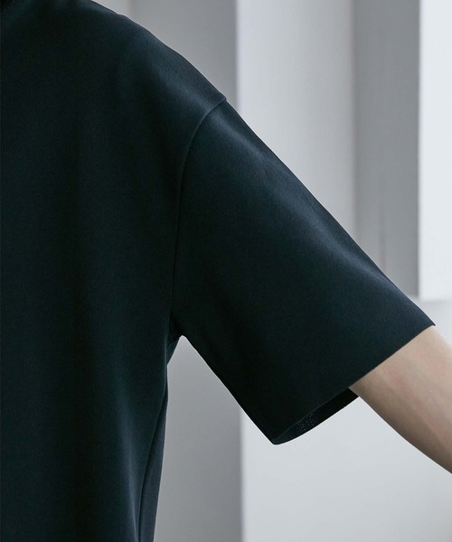 UNITED TOKYO（ユナイテッドトウキョウ）の「18GプレーンジャガードハーフZIP SS（ニット/セーター・メンズ・ライトブルーグレー/ミント/アイボリー/ブラック・1/2）」の16枚目の写真