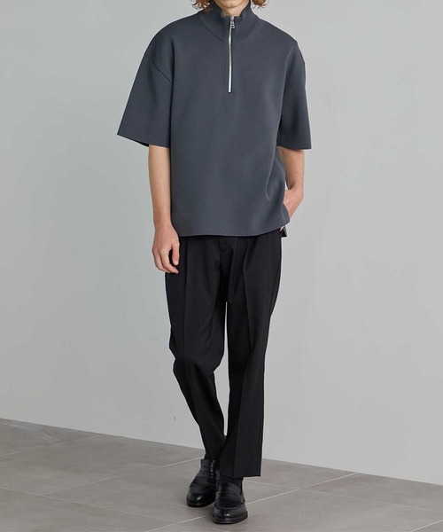 【セール】18GプレーンジャガードハーフZIP SS（ニット/セーター）｜UNITED TOKYO（ユナイテッドトウキョウ）