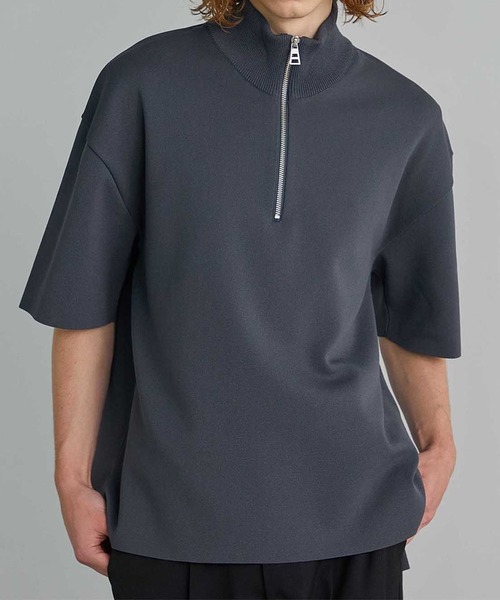 【セール】18GプレーンジャガードハーフZIP SS（ニット/セーター）｜UNITED TOKYO（ユナイテッドトウキョウ）