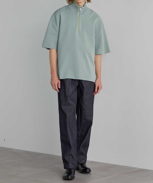 【セール】18GプレーンジャガードハーフZIP SS（ニット/セーター）｜UNITED TOKYO（ユナイテッドトウキョウ）