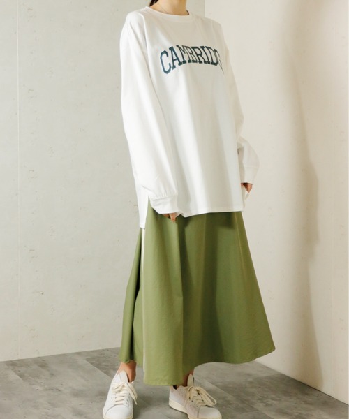 Per sist ence(パーシエンス)の「シャカシャカナイロン サイドラインフレアスカート(スカート・レディース・カーキ/チャコールグレー/ブラック/アイボリー・FREE)」の20枚目の写真