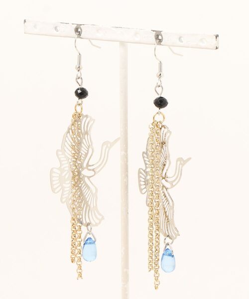 カヤ(カヤ)の「【カヤ】つがい鶴ピアス(ピアス(両耳用)・レディース・ゴールド/シルバー・FREE)」の1枚目の写真