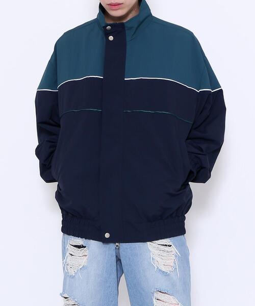 Figments（フィグメンツ）の「バイカラーナイロンジャケット（ナイロンジャケット・レディース・ネイビー/ブラック・FREE）」の9枚目の写真