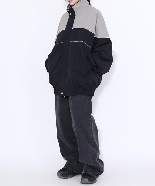 Figments（フィグメンツ）の「バイカラーナイロンジャケット（ナイロンジャケット・レディース・ネイビー/ブラック・FREE）」の19枚目の写真