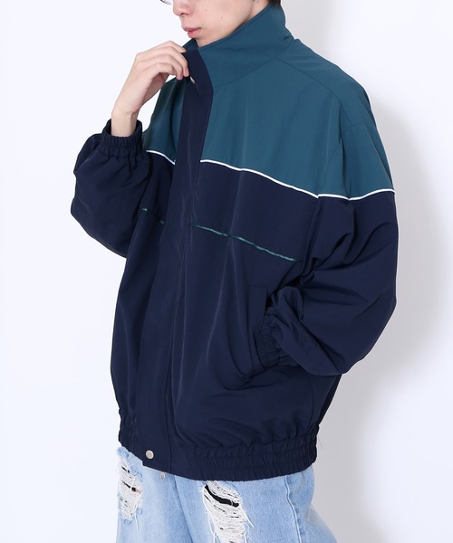 Figments（フィグメンツ）の「バイカラーナイロンジャケット（ナイロンジャケット・レディース・ネイビー/ブラック・FREE）」の3枚目の写真