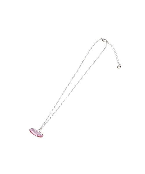 MILKFED.（ミルクフェド）の「ELLIPSE LOGO NECKLACE（ネックレス・レディース・ブラック/ライトピンク/ライトブルー・ONE SIZE）」の3枚目の写真