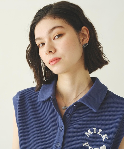MILKFED.（ミルクフェド）の「ELLIPSE LOGO NECKLACE（ネックレス・レディース・ブラック/ライトピンク/ライトブルー・ONE SIZE）」の13枚目の写真