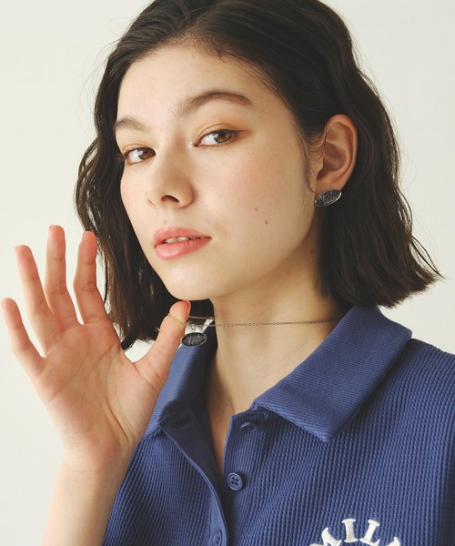 MILKFED.（ミルクフェド）の「ELLIPSE LOGO NECKLACE（ネックレス・レディース・ブラック/ライトピンク/ライトブルー・ONE SIZE）」の8枚目の写真