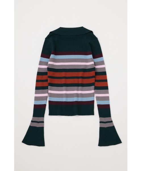 MOUSSY（マウジー）の「COLLAR SQUARE NECK KNIT トップス（ニット/セーター・レディース・グリーン系その他/ライトベージュ/グレー系その他・FREE）」の5枚目の写真