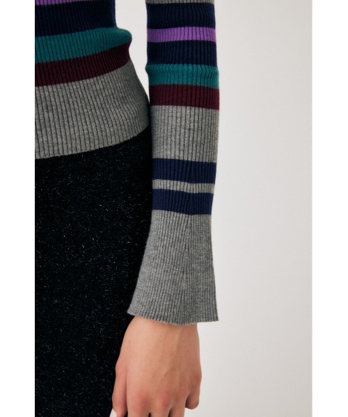 MOUSSY（マウジー）の「COLLAR SQUARE NECK KNIT トップス（ニット/セーター・レディース・グリーン系その他/ライトベージュ/グレー系その他・FREE）」の15枚目の写真