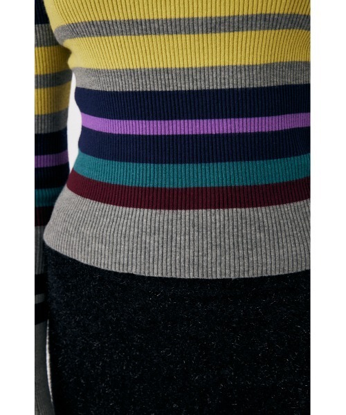 MOUSSY（マウジー）の「COLLAR SQUARE NECK KNIT トップス（ニット/セーター・レディース・グリーン系その他/ライトベージュ/グレー系その他・FREE）」の16枚目の写真