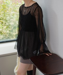 Kastane | 【新色追加/2023AWカタログ掲載】シャーリングダブルチュールTEE(Tシャツ/カットソー)