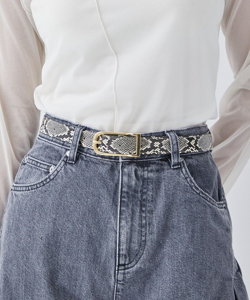 PUBLIC TOKYO(パブリックトウキョウ)の「オーバルバックルベルト(ベルト・レディース・マルチ/ブラック・FREE)」の5枚目の写真