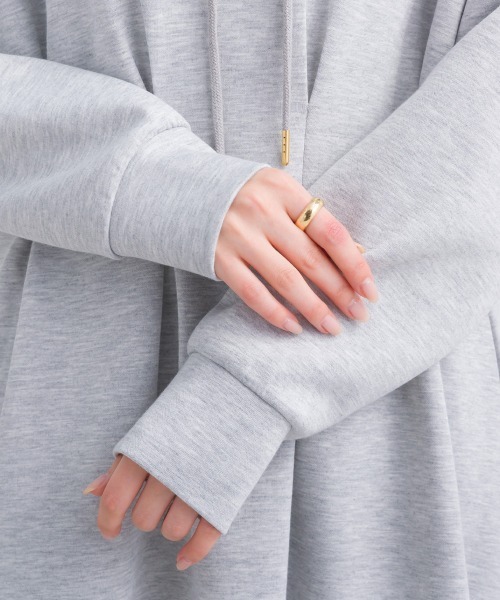 PICCIN(ピッチン)の「【WEB限定】ペプラムチュニックフーディー(パーカー・レディース・ライトグレー/ブラック/オフホワイト・M)」の21枚目の写真