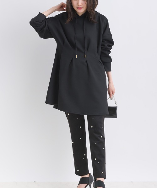 PICCIN(ピッチン)の「【WEB限定】ペプラムチュニックフーディー(パーカー・レディース・ライトグレー/ブラック/オフホワイト・M)」の18枚目の写真