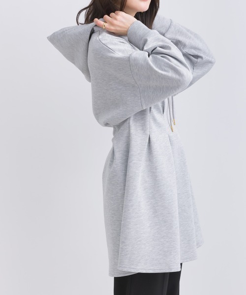 PICCIN(ピッチン)の「【WEB限定】ペプラムチュニックフーディー(パーカー・レディース・ライトグレー/ブラック/オフホワイト・M)」の10枚目の写真