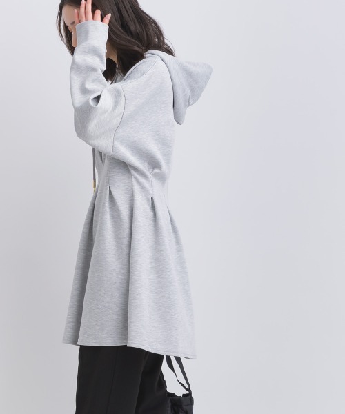 PICCIN(ピッチン)の「【WEB限定】ペプラムチュニックフーディー(パーカー・レディース・ライトグレー/ブラック/オフホワイト・M)」の12枚目の写真