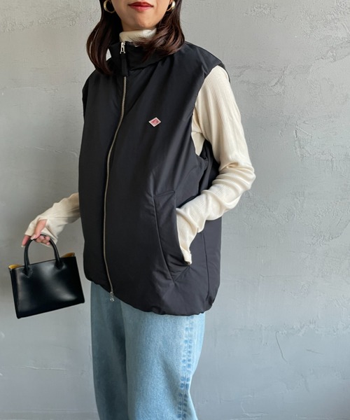 DANTON（ダントン）の「【WEB限定】[DANTON/ダントン] スタンドカラー タフタダウンベスト（ダウンベスト・レディース・アイボリー/ブラック・S/M/L）」の20枚目の写真