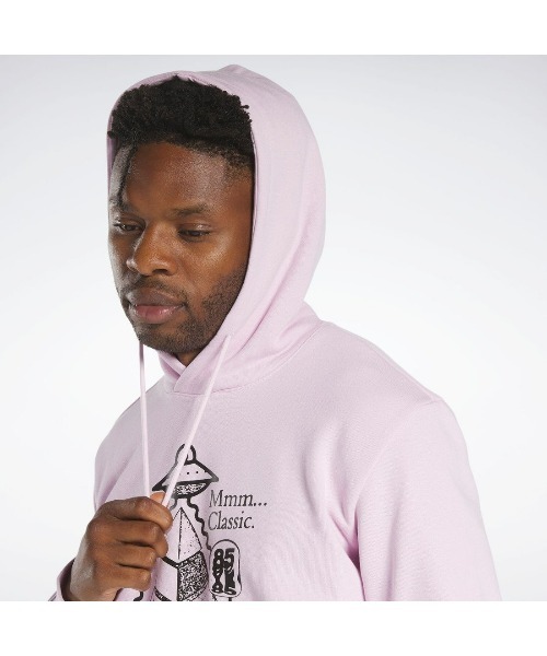 Reebok（リーボック）の「スケートフーディー / CL SKATE HOODIE（パーカー・メンズ・ベビーピンク・LARGE/MEDIUM/SMALL/XX-LARGE/X-LARGE）」の3枚目の写真