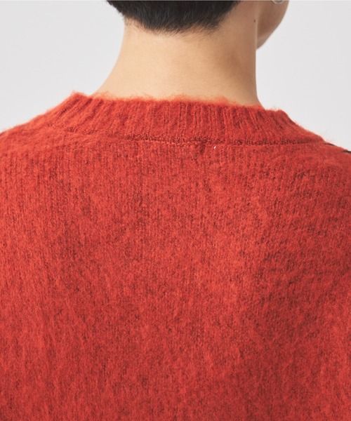 WEGO(ウィゴー)の「WEGO/モヘアライクハンドステッチプルオーバー(ニット/セーター・メンズ・ダークオレンジ/ホワイト/ブラック・MEDIUM/LARGE)」の11枚目の写真