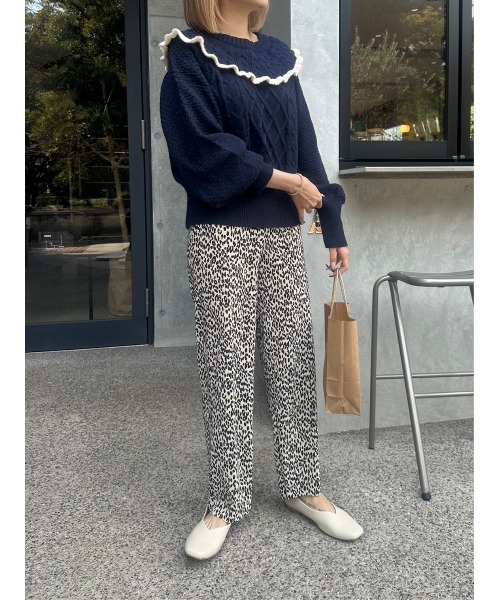 セルフカット可能】レオパード柄プリーツパンツ（その他パンツ）｜DAIS