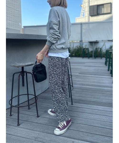 ＣＦＴ.レオパードパンツ セルフカット可能】レオパード柄プリーツパンツ（その他パンツ