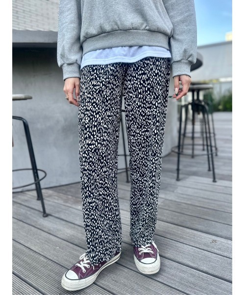 NEPENTHES ファティーグパンツ レオパード ベイカー 総柄 XS 日本製 NEPENTHES ファティーグパンツ レオパード ベイカー 総柄 XS