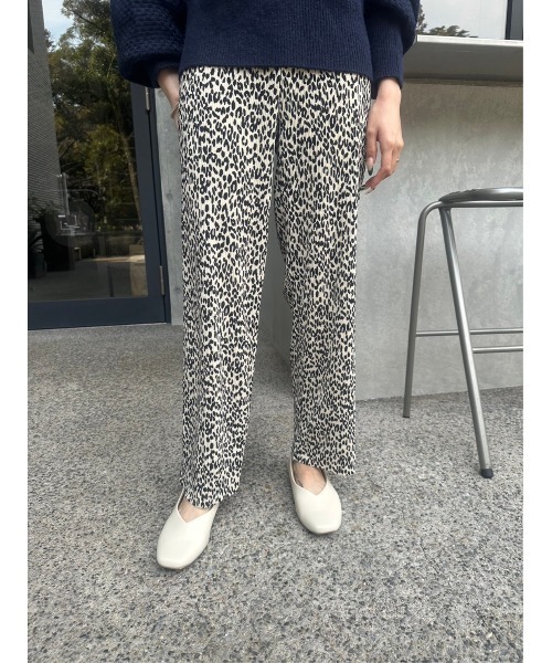 セルフカット可能】レオパード柄プリーツパンツ（その他パンツ