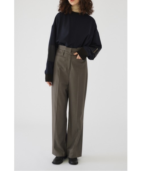 RIM.ARK（リムアーク）の「Uneven waist belt PT（スラックス・レディース・ダークネイビー/チャコールグレー/ライトブラウン・36/38）」の22枚目の写真