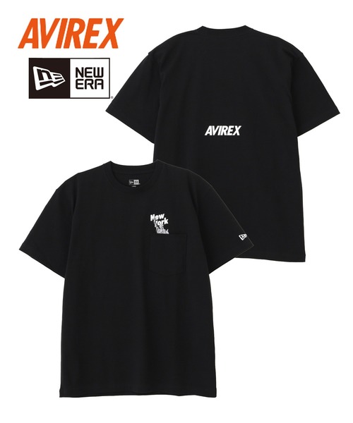国内配送★AVIREX★× NEWERA NEWYORK ポケットTシャツ 2色 NEW ERA（ニューエラ）の「《AVIREX × NEWERA》NEWERA POCKET T