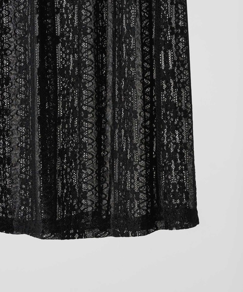 フェザーデザインロングスカート✨冬春のお出かけデートに セール】LACE LONG SKIRT / レースロングスカート（スカート