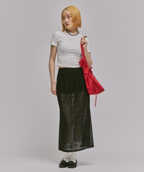 FEKETE(フェケテ)の「LACE LONG SKIRT / レースロングスカート(スカート・レディース・ブラック/ホワイト・FREE)」の15枚目の写真