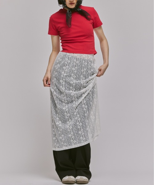 スカート FENDI LONG LACE SKIRT Skirt Linen Beige | Fendi