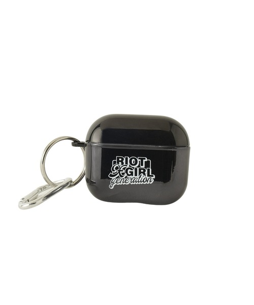 X-girl（エックスガール）の「3rd GENERATION Airpods CASE WITH NECK STRAP（スマホグッズ・レディース・シルバー/ブラック・ONE SIZE）」の4枚目の写真