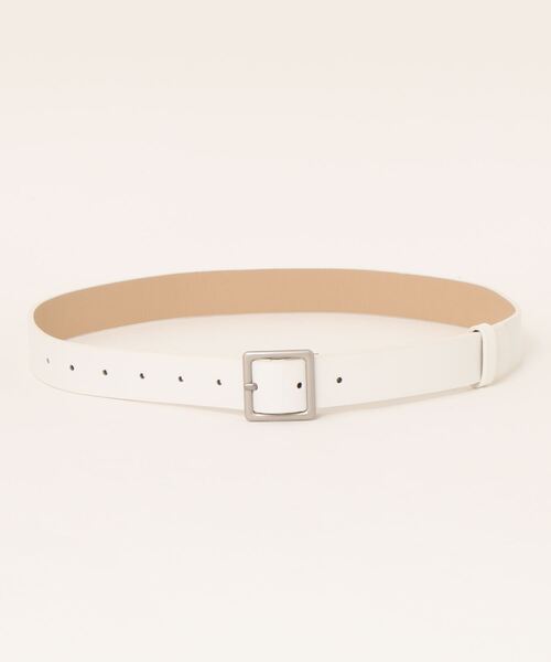 STYLEBLOCK（スタイルブロック）の「レザー調ベルト（ベルト・レディース・キャメル/ブラウン系その他/ベージュ/ホワイト/ブラック/ピンク・FREE）」の2枚目の写真
