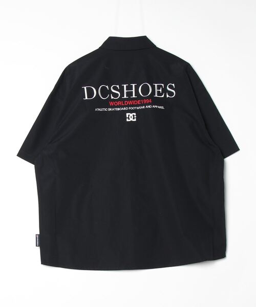 DC(ディーシー)の「DC/ディーシー 半袖シャツ バックロゴ 刺繍 ビッグシルエット セットアップ対応 DSH242001(シャツ/ブラウス・メンズ・ブラック×ホワイト/スミクロ/ライトブルー/ブラック・XL/M/L)」の5枚目の写真