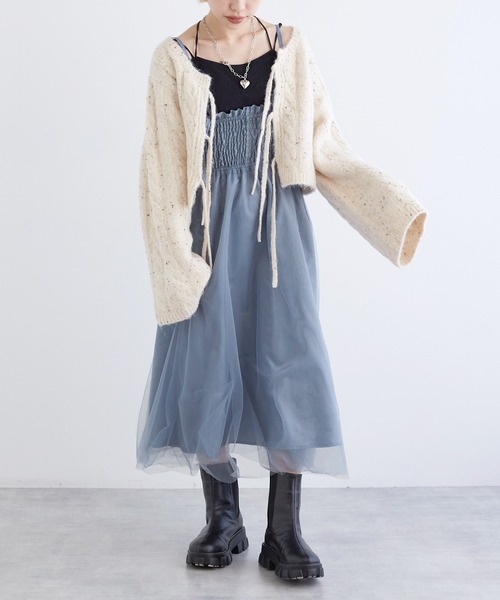 w closet（ダブルクローゼット）の「チュールリバーシブルワンピース