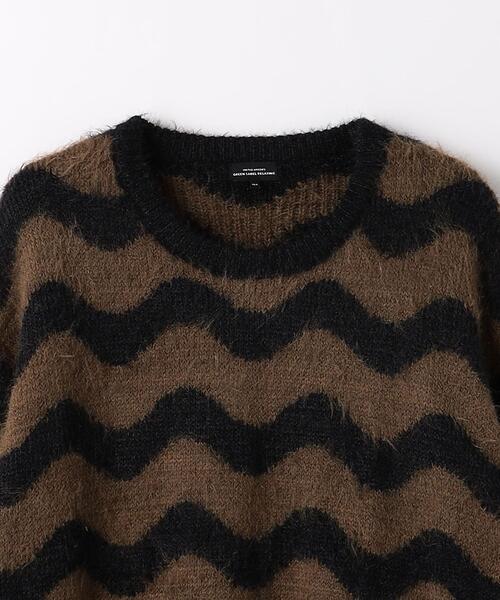 green label relaxing（グリーンレーベルリラクシング）の「TJ ウェーブボーダー プルオーバー 140cm-150cm（ニット/セーター・キッズ・ブラック/ライトブルー・150cm/140cm）」の4枚目の写真