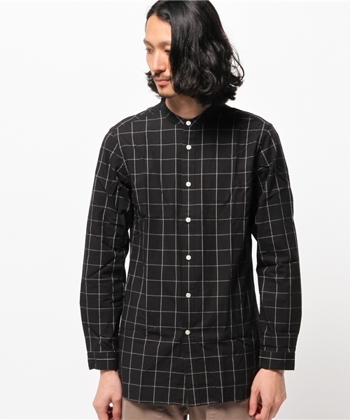 WEGO（ウィゴー）の「WEGO/バンドカラーロングシャツ（シャツ/ブラウス・メンズ・ホワイト系その他/ブラック系その他/ホワイト・MEDIUM/LARGE）」の16枚目の写真