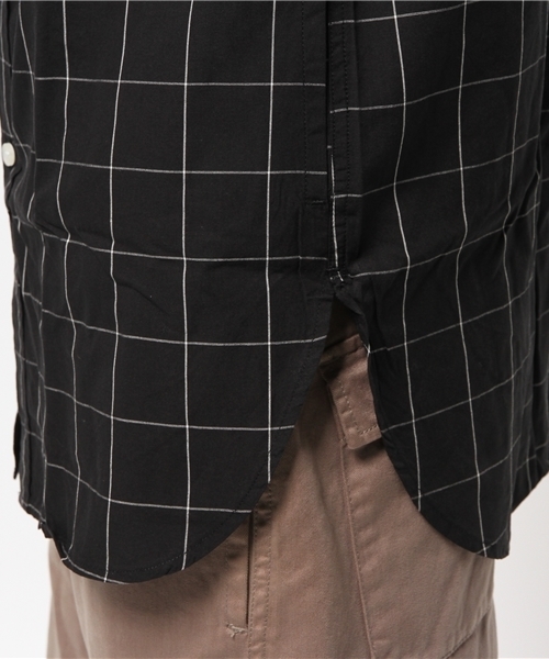 WEGO（ウィゴー）の「WEGO/バンドカラーロングシャツ（シャツ/ブラウス・メンズ・ホワイト系その他/ブラック系その他/ホワイト・MEDIUM/LARGE）」の12枚目の写真