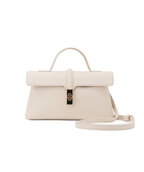 VIS（ビス）の「【ご好評につき追加生産】【2WAY】ひねり金具ワンハンドルミニショルダーバッグ（ショルダーバッグ・レディース・キナリ/ブラック系その他/イエロー系その他3・FREE）」の22枚目の写真